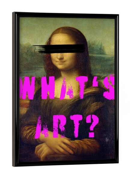 Poster mit schwarzem Rahmen "Whats Art' Mona Lisa HouseofWalls" artboxONE - Streetart