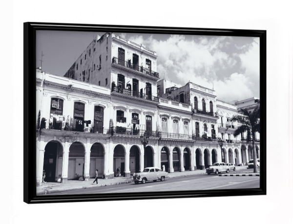 Poster mit schwarzem Rahmen "Havanna in schwarzweiß" artboxONE - Reise,Schwarzweiß,Architektur,Reise / Länder,Städte / Weitere