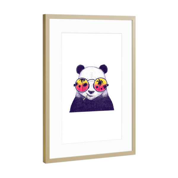 Poster mit Rahmen Gold "Tropischer Panda" artboxONE - Reise,Tiere