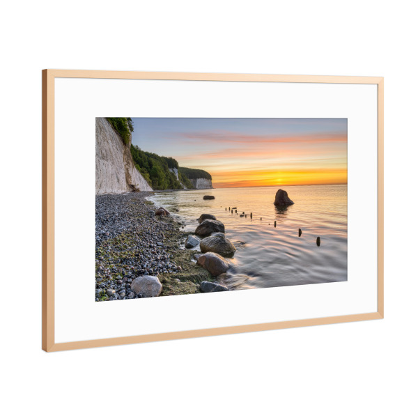 Poster mit Rahmen Kupfer "Piratenschlucht auf Rügen" artboxONE - Natur,Reise,Reise / Strand und Meer