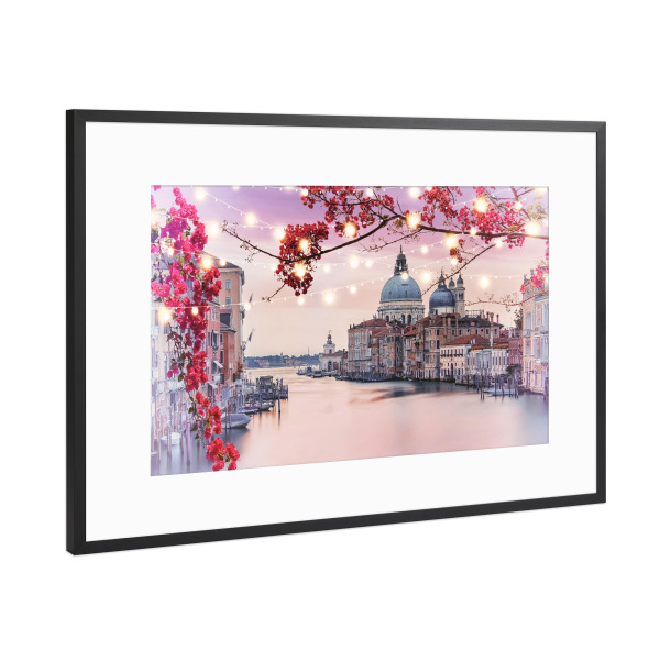 Poster mit Rahmen Schwarz (Metallic) "Romantisches Venedig" artboxONE - Städte,Reise,Architektur,Städte / Venedig,Reise / Länder