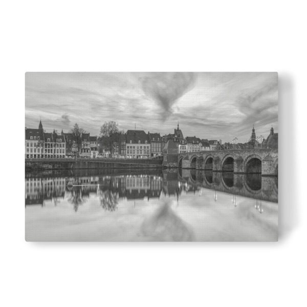 Leinwandbild "Maastricht schwarz-weiß" artboxONE - Städte,Schwarzweiß,Reise / Länder