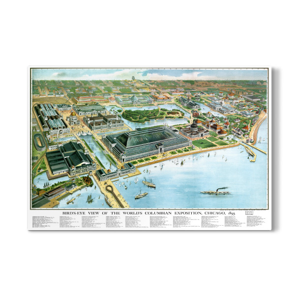 Galerie-Print "Karte von Chicago-Illinois" 30x20 cm artboxONE