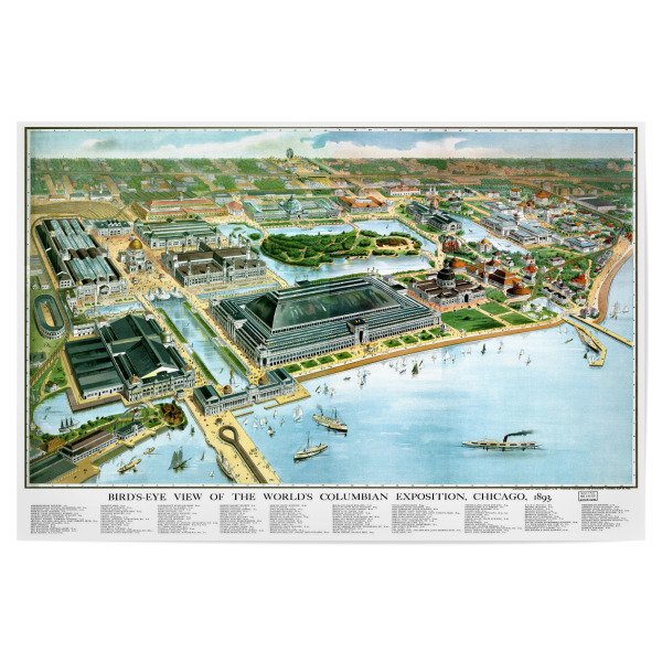 Poster "Karte von Chicago-Illinois" artboxONE - Kartografie