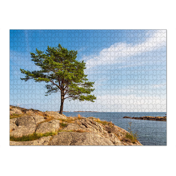 Puzzle Ravensburger "Felsen, Baum und Nordsee" artboxONE - Natur,Reise,Reise / Strand und Meer,Reise / Länder