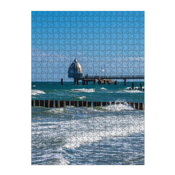 Puzzle Ravensburger "Welle, Buhne und Tauchglocke" artboxONE - Natur,Reise,Architektur,Reise / Strand und Meer