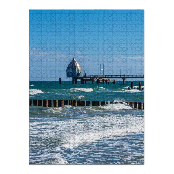 Puzzle Ravensburger "Welle, Buhne und Tauchglocke" artboxONE - Natur,Reise,Architektur,Reise / Strand und Meer