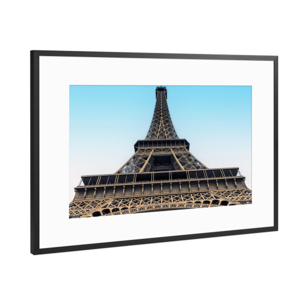 Poster mit Rahmen Schwarz (Metallic) "Eiffel-Fassade" artboxONE - Städte,Reise,Architektur,Städte / Paris,Reise / Länder