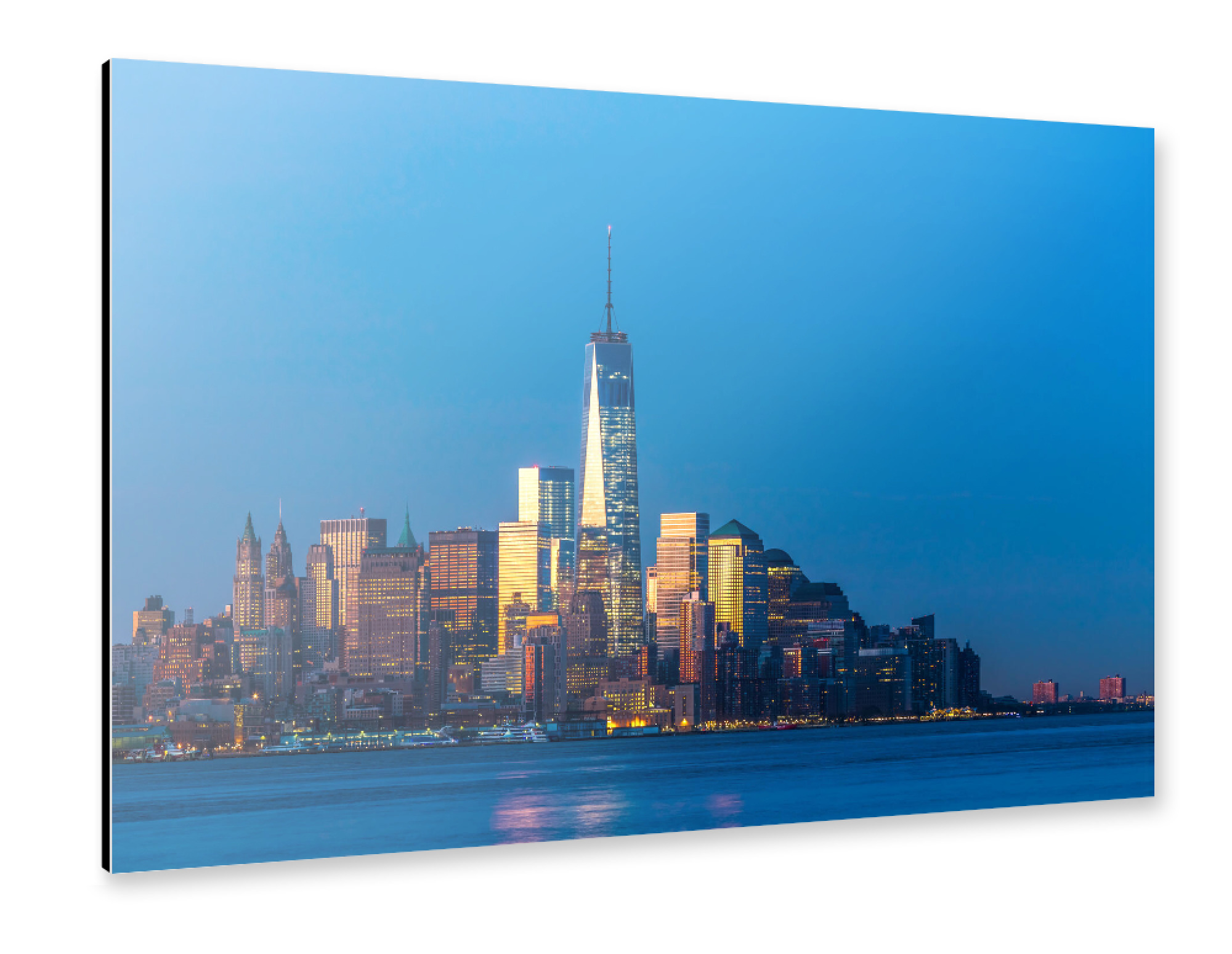Alu-Dibond "New York City im Morgengrauen" 75x50 cm artboxONE