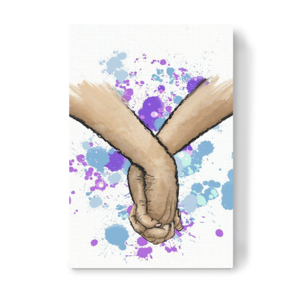 Leinwandbild "Hände zusammen" artboxONE - Abstrakt,Menschen,Liebe,Für Mama,Für Papa