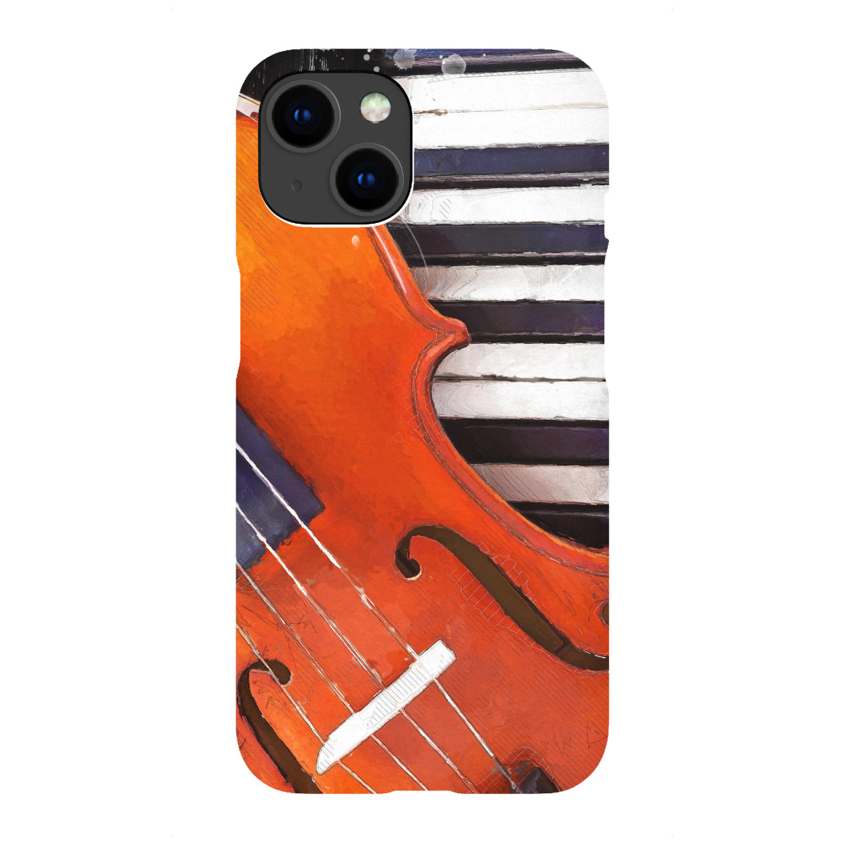 "Geigen- und Klavieraquarell"für iPhone - Premium-Case Handyhülle artboxONE