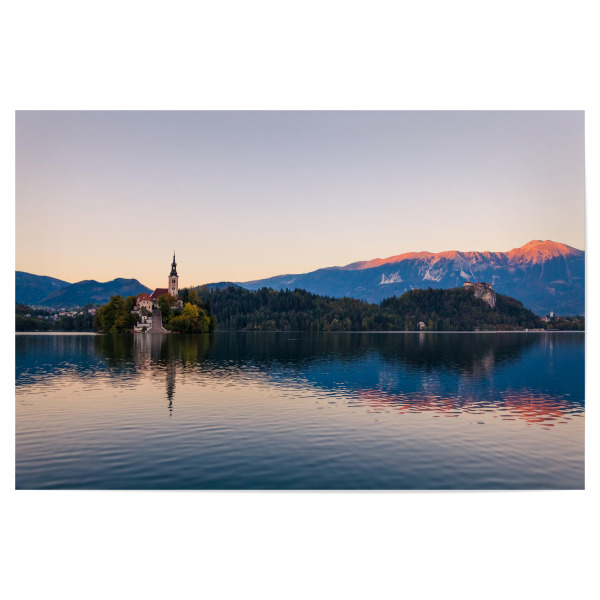 Poster 30x20 cm "Bleder See - Sonnenuntergang" artboxONE - Natur,Reise,Architektur