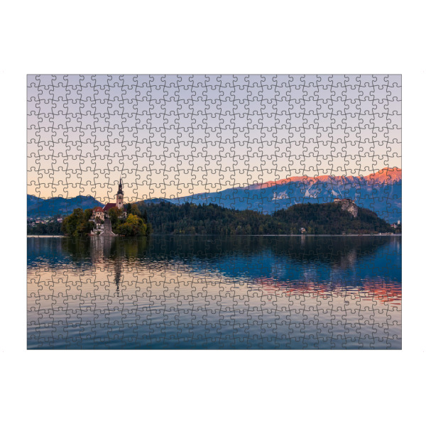 Puzzle Ravensburger "Bleder See - Sonnenuntergang" artboxONE - Natur,Reise,Architektur