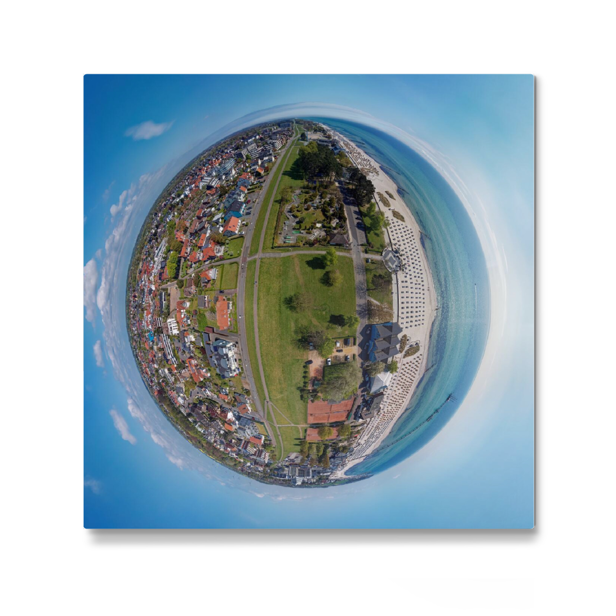 Galerie-Print "Grömitz Minigolf &Tennisplatz" 30x30 cm artboxONE