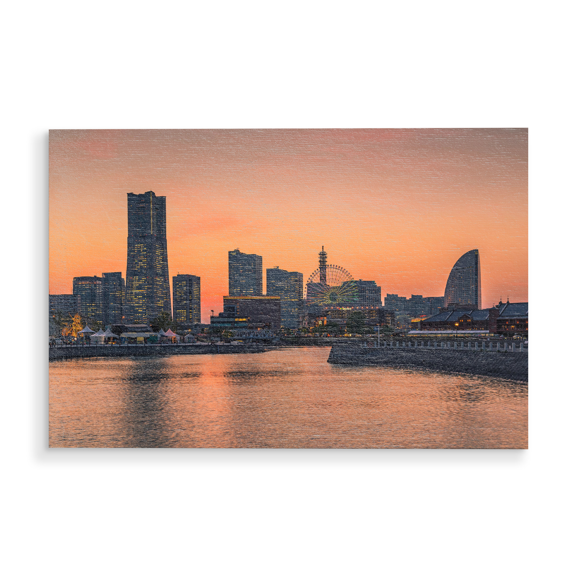 Holzbild "Yokohama, Japan" artboxONE - Städte,Architektur,Reise / Asien