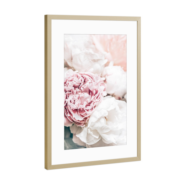 Poster mit Rahmen Gold "Blüten zu Pfingsten" artboxONE - Floral