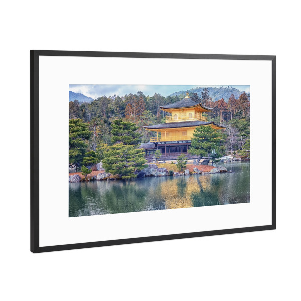 Poster mit Rahmen Schwarz (Metallic) "Kyoto-Tempel" artboxONE - Städte,Reise,Architektur,Reise / Asien,Reise / Länder