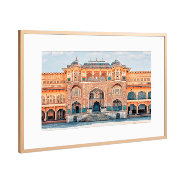 Poster mit Rahmen Kupfer "Jaipur-Festung" artboxONE - Städte,Reise,Architektur,Reise / Asien,Reise / Länder