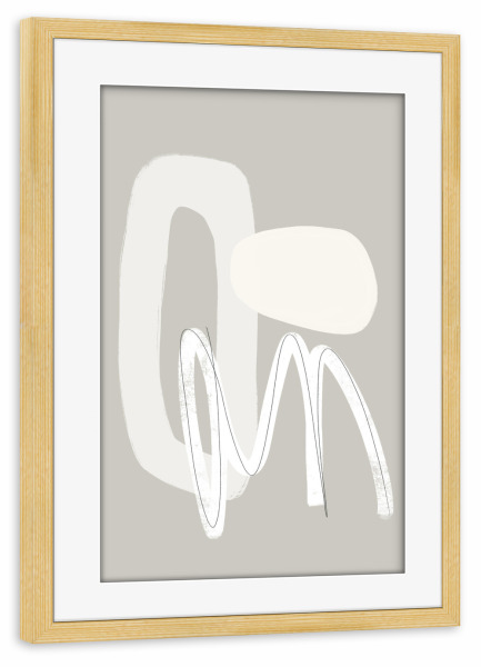 Poster mit Rahmen kiefer "Now or Never Composition" artboxONE - Abstrakt,Geometrie