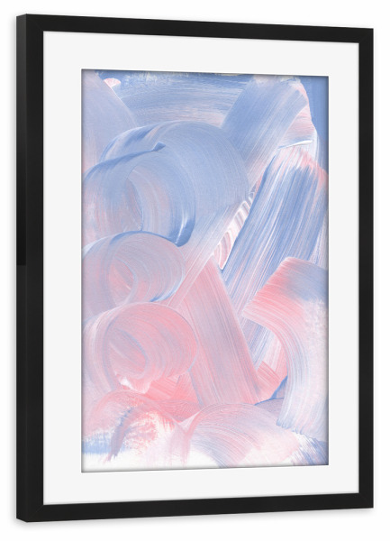 Poster mit Rahmen schwarz "Emotions in Pastel" artboxONE - Abstrakt - Acryl,Textur,Pastell,Abstrakte kunst