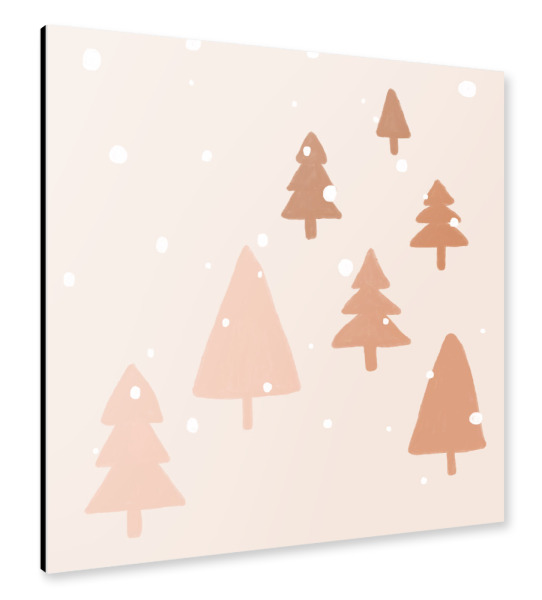 Alu-Dibond "Pastellwinterbäume" 30x30 cm artboxONE