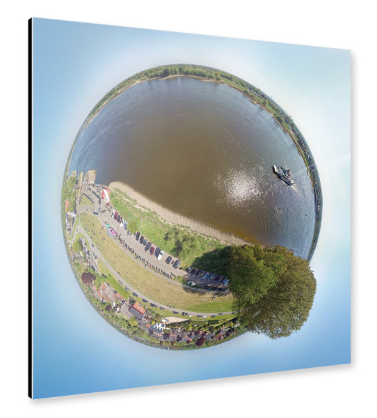 Alu-Dibond "Hamburg - Elbfähre Zollenspieker" 30x30 cm artboxONE