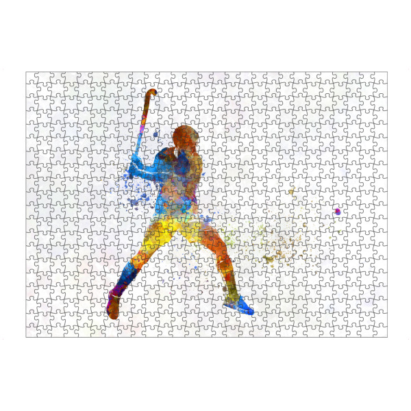 Puzzle Ravensburger "Aquarell Feldhockey-c" artboxONE - Abstrakt,Sport