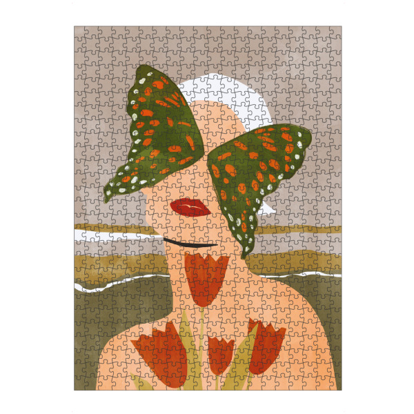 artboxONE Puzzle "Grüner Schmetterling von TAS" artboxONE - Floral,Tiere,Abstrakt