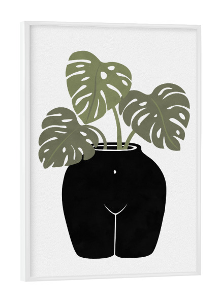 Poster mit weißem Rahmen "Körperberuhigende Vase" artboxONE - Natur,Floral,Abstrakt,Menschen,Lustig