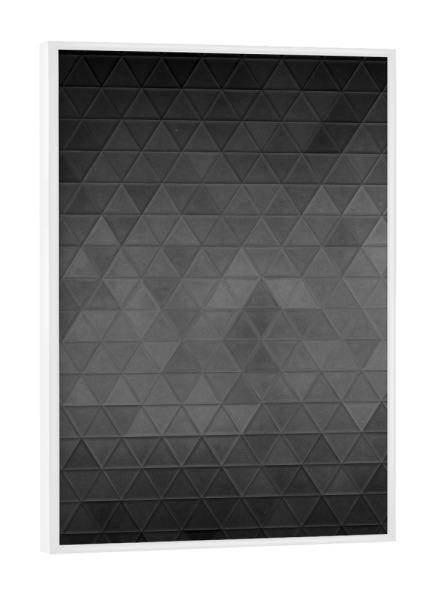Poster mit weißem Rahmen "Mosaik schwarz hellgrau" artboxONE - Abstrakt,Geometrie