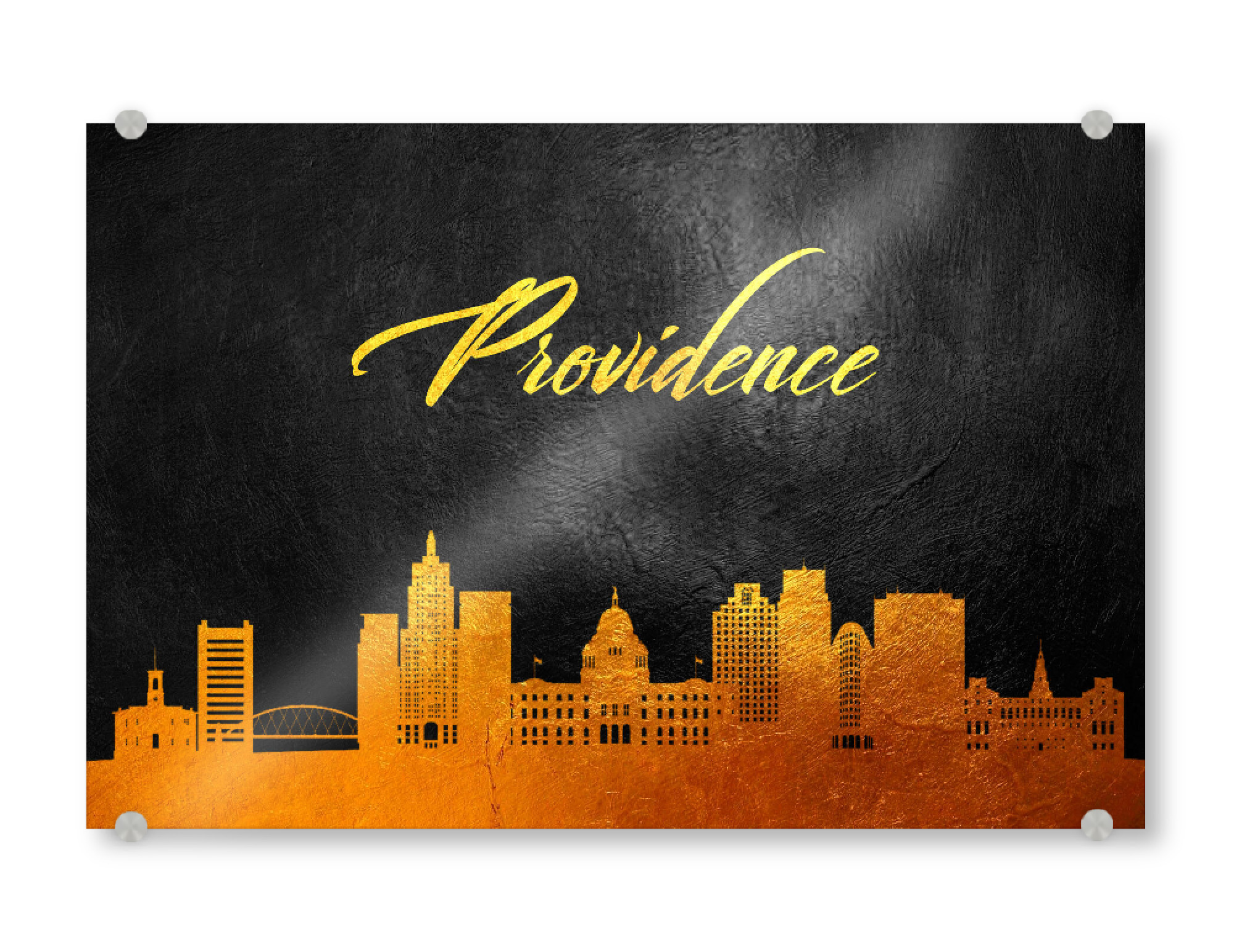 Acrylglasbild "Vorsehung Rhode Island Gold" artboxONE - Städte - Vorsehung,Rhode island,Gold,Skyline