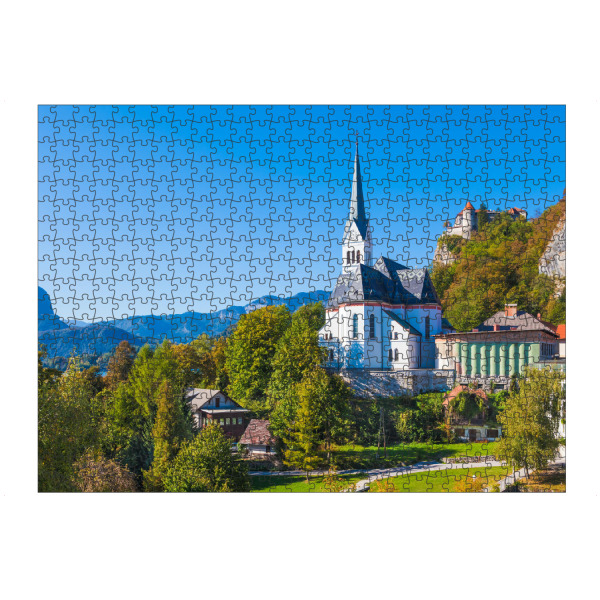 Puzzle Ravensburger "Panorama von Bled, Slowenien" artboxONE - Städte,Reise,Architektur