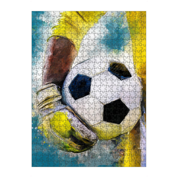Puzzle Ravensburger "Torhüter-Fußball-Kunst" artboxONE - Sport,Sport / Fußball - Fußball,Fußball,Ball,Torhüter,Tor,Aquarell,Sport - Bild fußball
