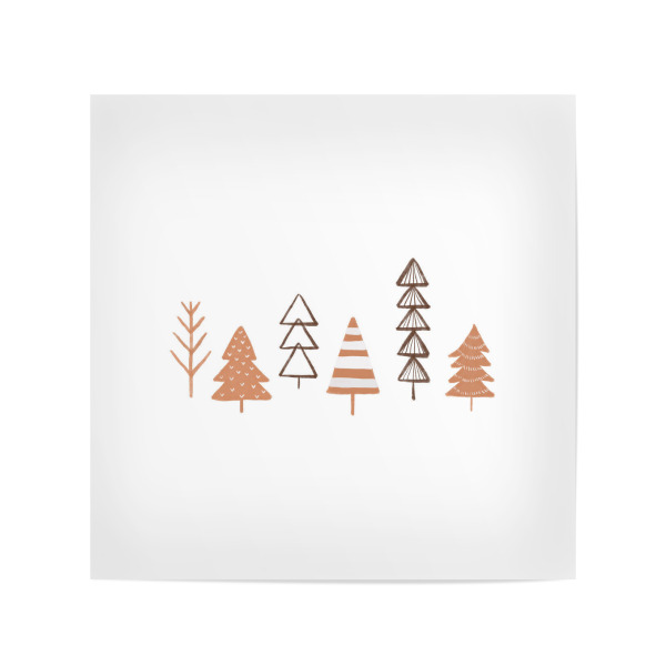 Poster 20x20 cm "Winterbäume Illustration" artboxONE - Natur,Abstrakt,Weihnachten,Arcadia
