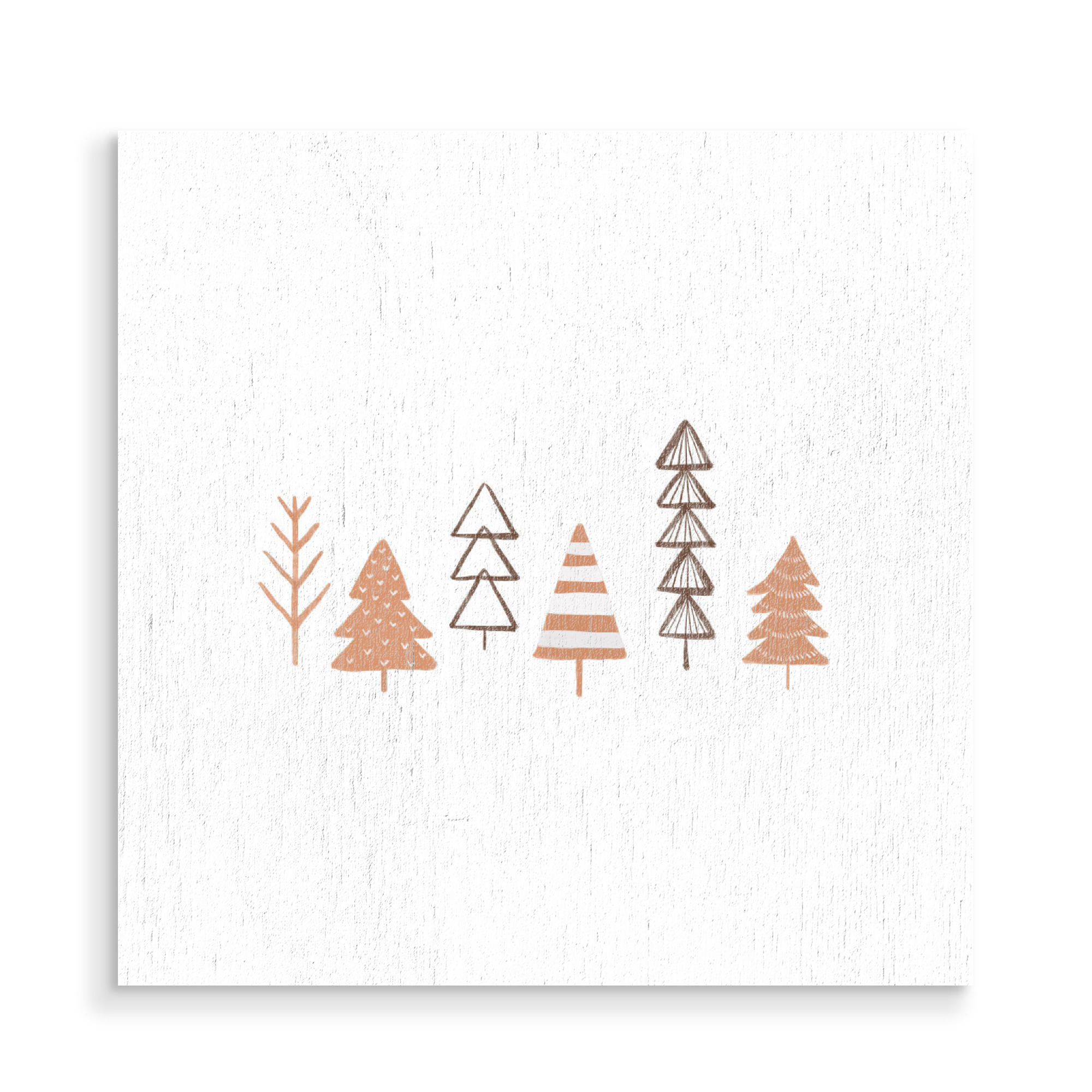 Holzbild "Winterbäume Illustration" artboxONE - Natur,Abstrakt,Weihnachten,Arcadia