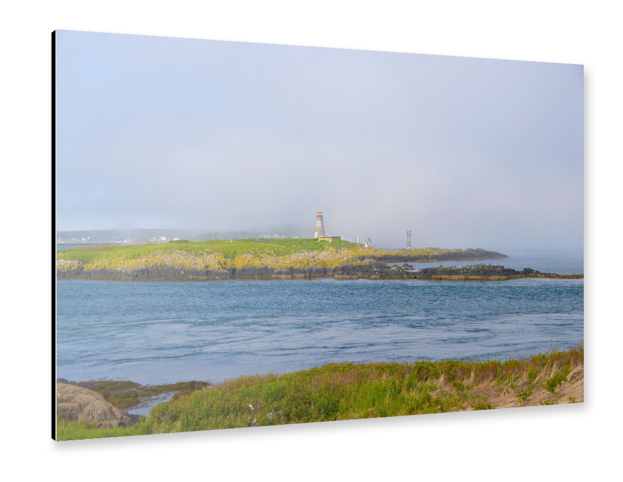Alu-Dibond "Leuchtturm, Bay of Fundy" 75x50 cm artboxONE
