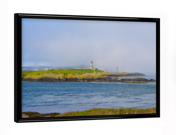 Poster mit schwarzem Rahmen "Leuchtturm, Bay of Fundy" artboxONE - Natur,Reise,Reise / Strand und Meer,Reise / Länder