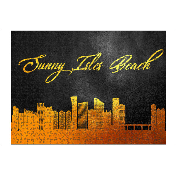 artboxONE Puzzle "Sonniger Insel-Strand Florida" artboxONE - Städte - Sunny isles beach,Florida,Gold,Skyline,Stadt - Bild sunny isles beach