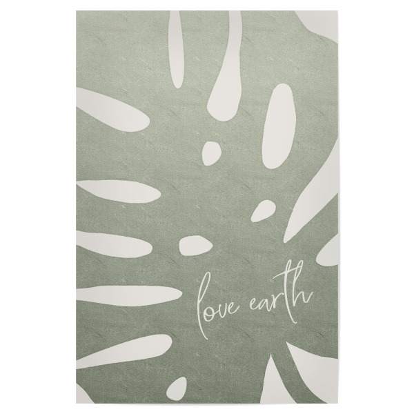 Poster "Liebe die Erde" artboxONE - Typografie,Natur,Floral
