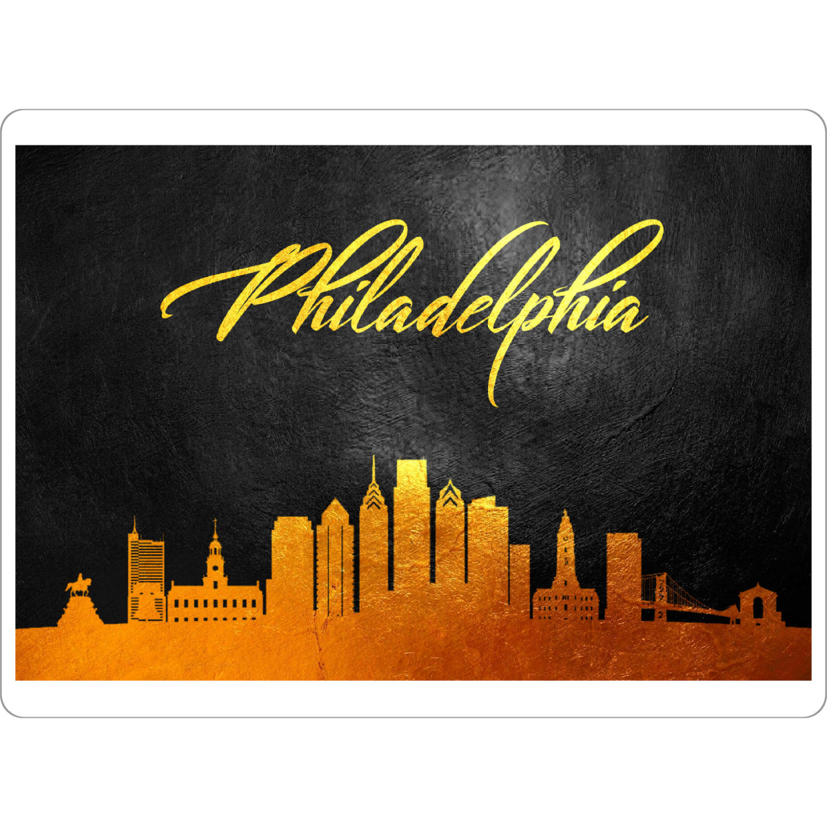 Tischset "Philadelphia-Pennsylvania-Gold" artboxONE - Städte - Philadelphia,Pennsylvania,Gold,Skyline - Bild philadelphia