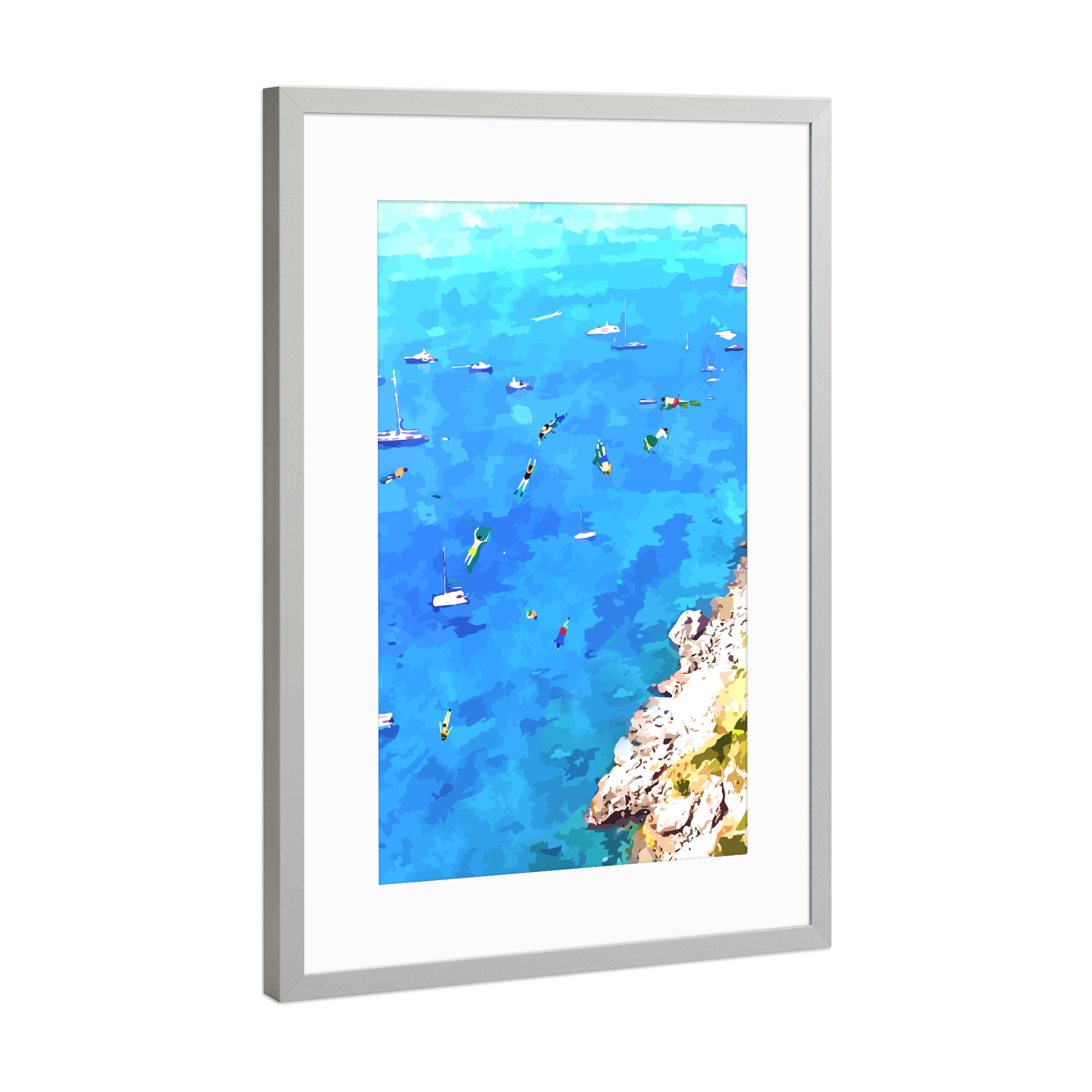 Poster mit Rahmen Silber "Insel Capri" artboxONE - Natur,Reise / Strand und Meer