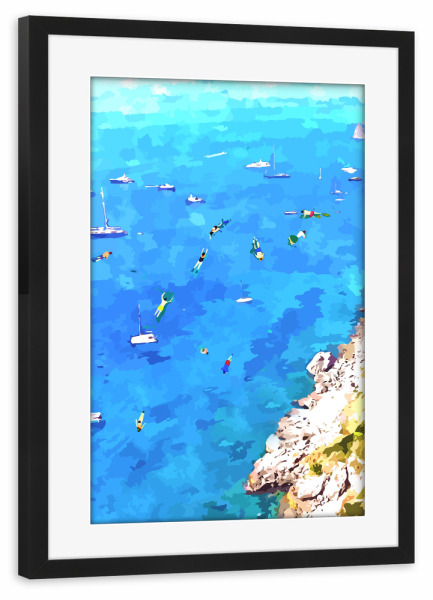 Poster mit Rahmen schwarz "Insel Capri" artboxONE - Natur,Reise / Strand und Meer