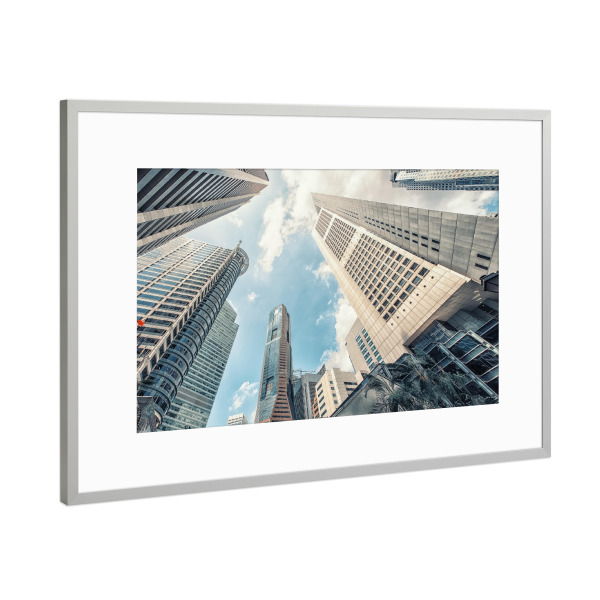 Poster mit Rahmen Silber "Geschäft in Singapur" artboxONE - Städte,Reise,Architektur,Reise / Länder,Städte / Singapur