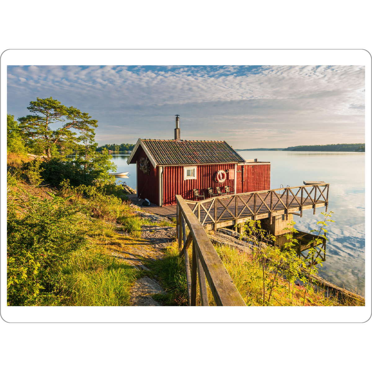 Tischset "Steg, Hütte und Ostsee" artboxONE - Natur,Reise,Architektur,Reise / Strand und Meer