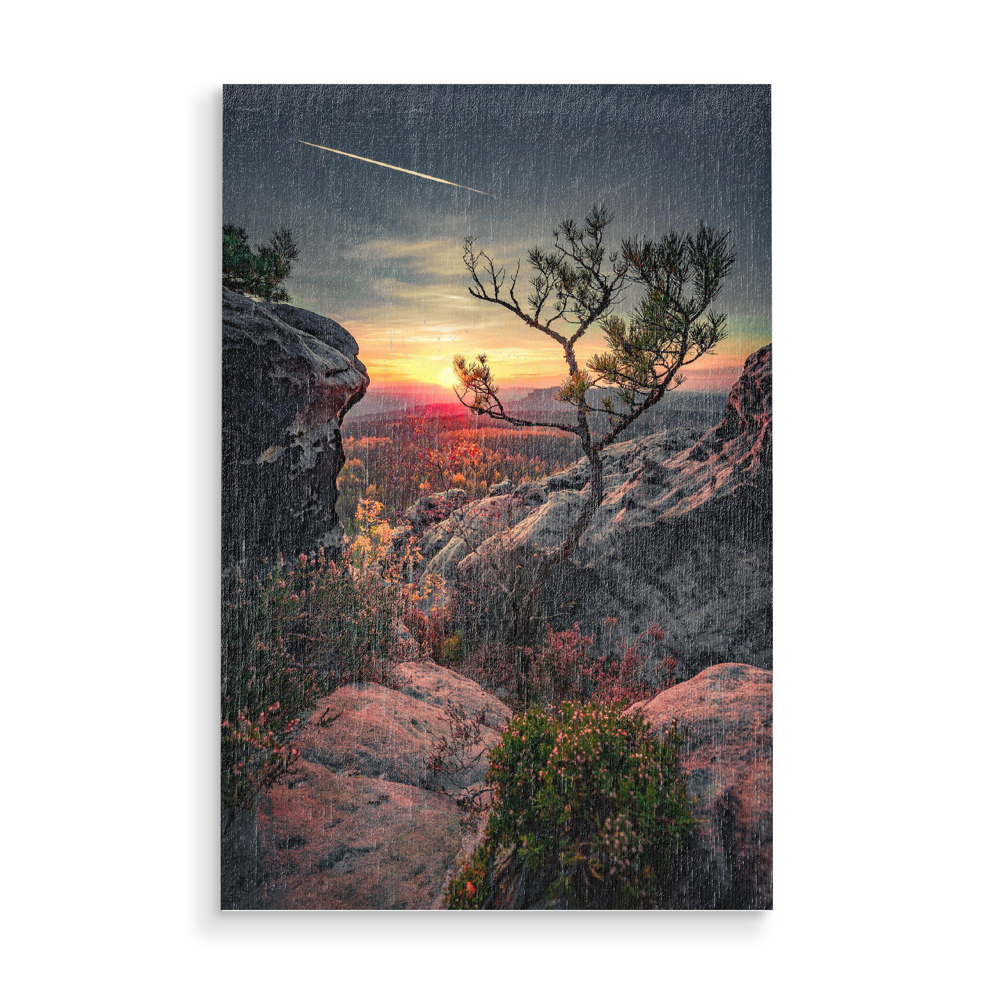 Holzbild "Blick vom Gohrisch Felsen" artboxONE - Natur