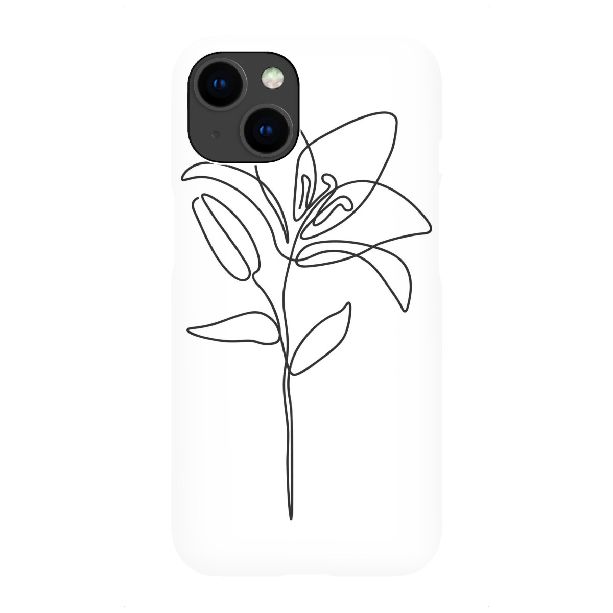 iPhone "Einzeilige Lilienblume druckbar" Premium-Case Handyhülle artboxONE