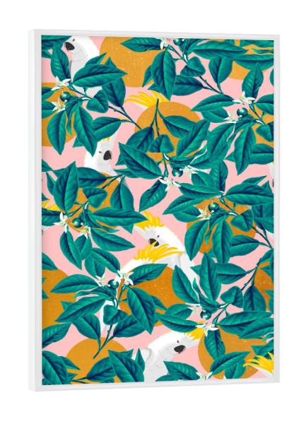 Poster mit weißem Rahmen "Inselmuster" artboxONE - Floral,Tiere