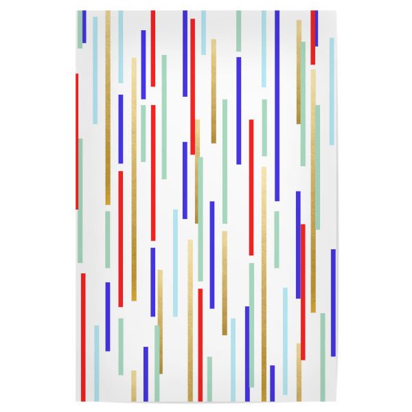 Poster "Bunte Feier" artboxONE - Abstrakt - Grafik,Acryl,Andere,Muster,Abstrakt,Gold,Golden,Linien,Geometrisch,Bunt