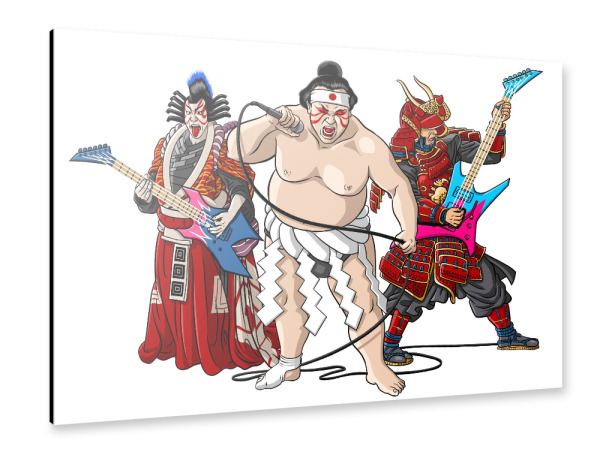 Alu-Dibond "Die Rockkrieger" 30x20 cm artboxONE
