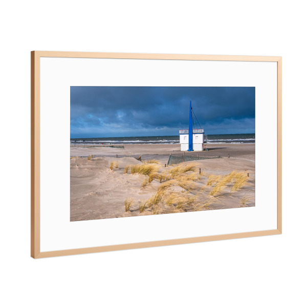 Poster mit Rahmen Kupfer "Strand und Wasserwacht" artboxONE - Natur,Reise,Architektur,Reise / Strand und Meer